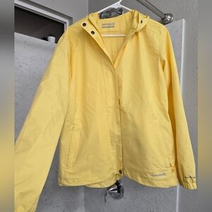 Womens LARGE , yellow raincoat